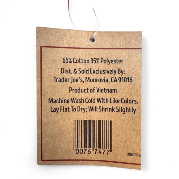 Trader Joe’s Mini Canvas Tote Bag – Navy (Classic Edition) - Picture 3 of 3